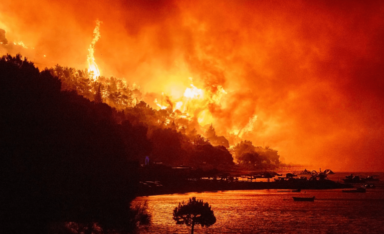 Incendio forestal con humo denso cubriendo una zona rural en el departamento del Tolima