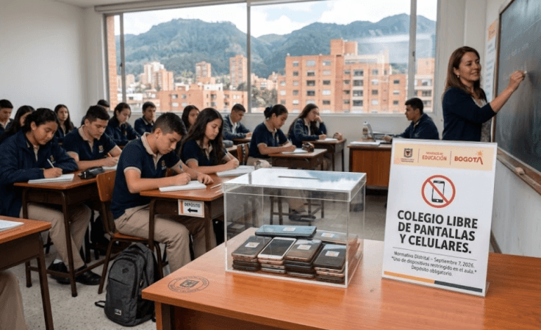 Celulares en colegios de Bogotá: Distrito firma resolución que prohíbe su uso en salones y recreos