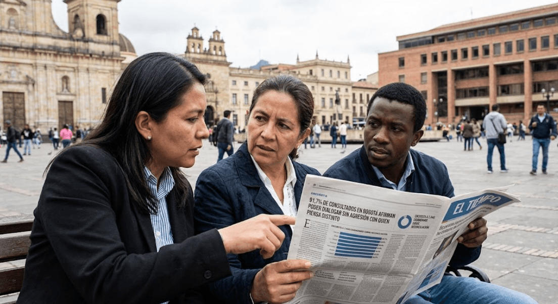 Reconciliación en Bogotá: el 91,7 % de los ciudadanos afirma poder dialogar sin agredir al otro