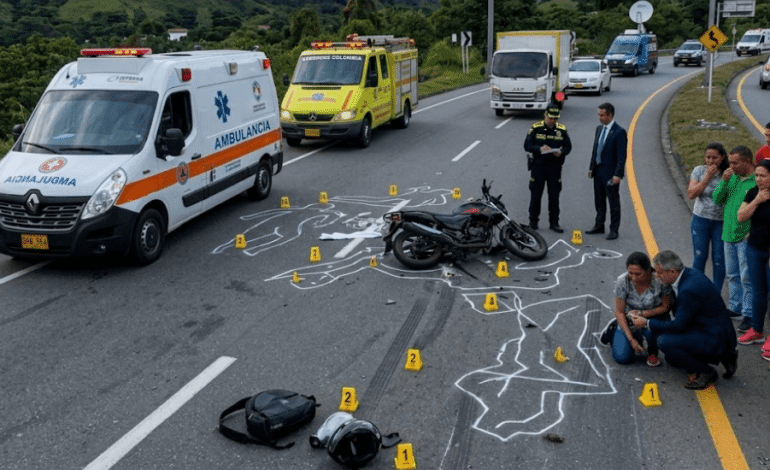 Vehiculos transitando con paso restringido sobre el corredor de la Autopista Medellin-Bogota
